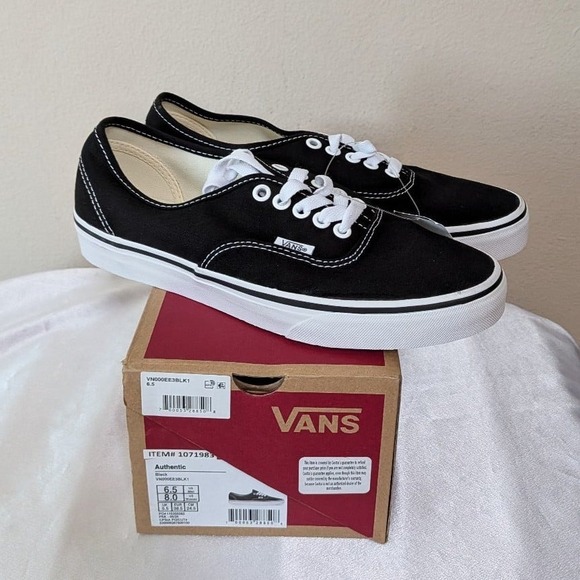 Vans Shoes - New Vans Authentic Canvas Black Shoes Unisex Men's 6.5 Women's 8